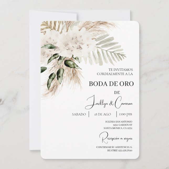 Invación de boda de oro inbjudningar (Framsida)