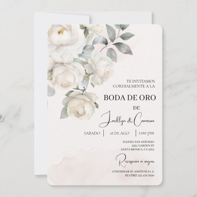 Invación de boda de oro inbjudningar (Framsida)