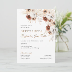 Invación de Boho a la boda española Inbjudningar