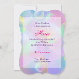 Invación de cumpleaños - Burbujas Inbjudningar