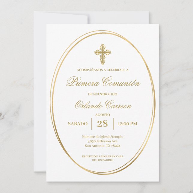 Invación de primera comunión inbjudningar (Framsida)