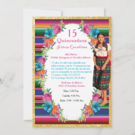 Invación de Quinceañera Mexiicana Inbjudningar
