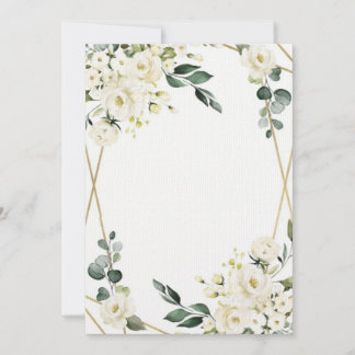 Invacion Flores Blancas para boda Inbjudningar