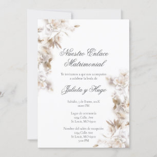 Invación para boda ramo de flores inbjudningar