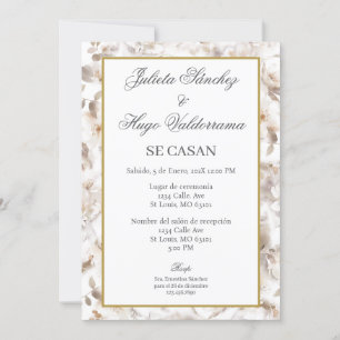 Invación para boda ramo de flores inbjudningar