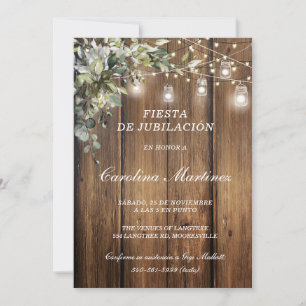 Invación para Fiesta de Jubilación Personalizada Inbjudningar