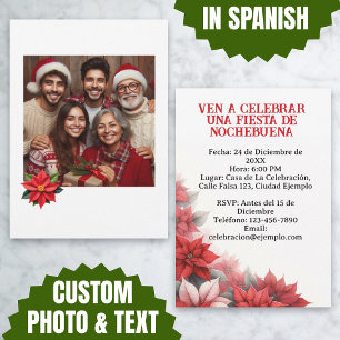 Invación para Fiesta de Nochebuena con Foto Inbjudningar