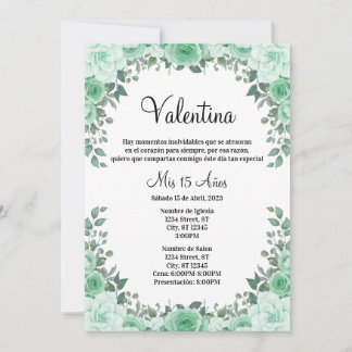 Invación Quinceañera Inbjudningar