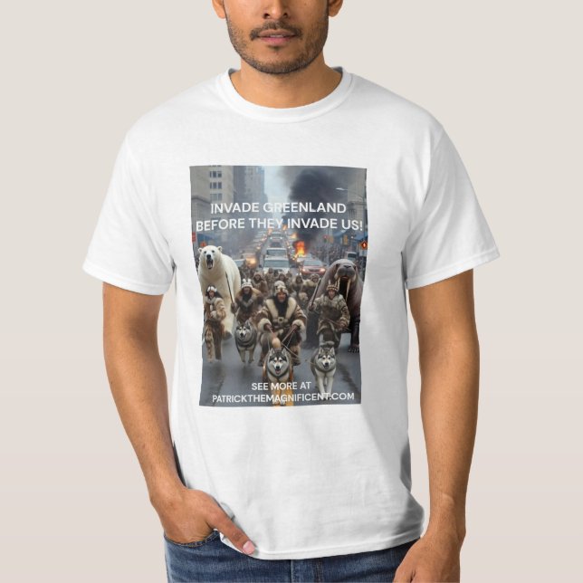 Invade Greenland t-shirt (Framsida)