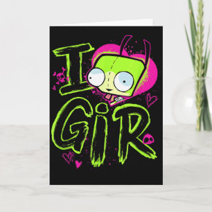 Invader Zim Alla hjärtans dag Jag älskar tjej Kort