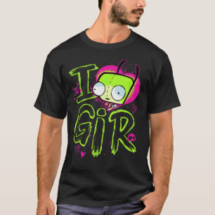 Invader Zim Alla hjärtans dag Jag älskar tjej T Shirt