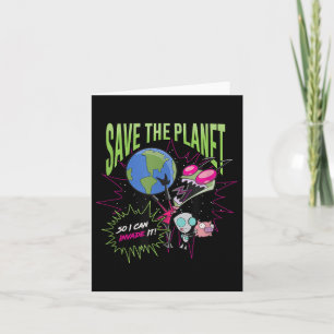 Invader Zim Earth Day Räddar planetet så att jag k Kort
