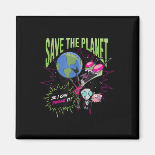 Invader Zim Earth Day Räddar planetet så att jag k Magnet