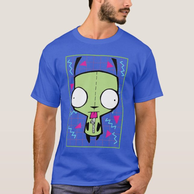 Invader Zim Gir 90-tals Grid familj T Shirt (Framsida)