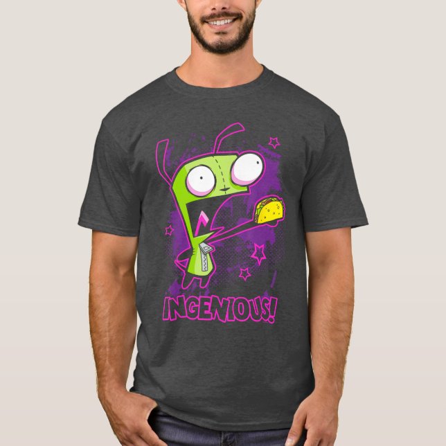 Invader Zim Ingeniousaco Gir Y2K Cartoon girl T Shirt (Framsida)
