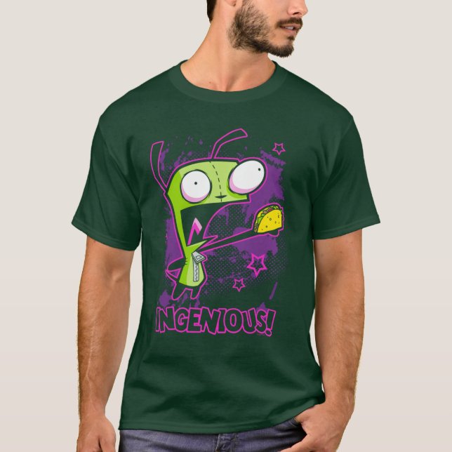 Invader Zim Ingeniousaco Gir Y2K Cartoon Pullover  T Shirt (Framsida)