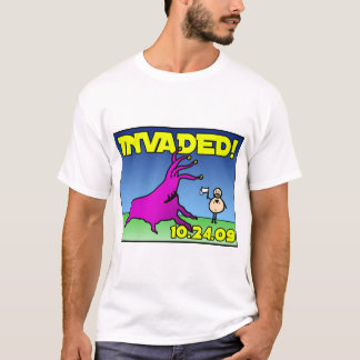 Invaderat! främmande attackskjorta (vit) tee shirt