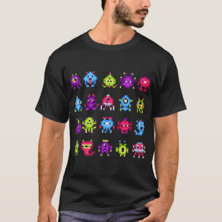 INVADERS I Kärlek 80s Retro 8-bitars pixelminnesmo T Shirt