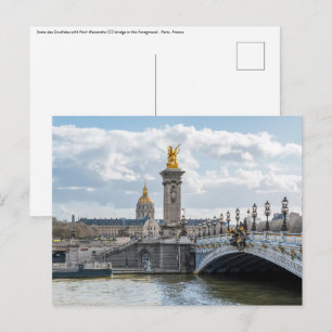 Invalides och Pont Alexandre III-bron - Paris Vykort