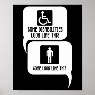Invaliditet BiPolar Autism Awareness Vissa ser ut Poster