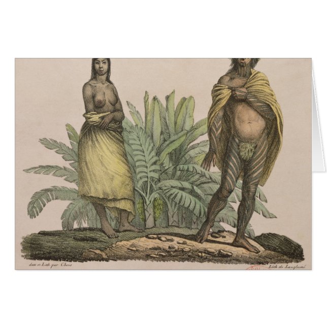 Invånare av påskön hälsningskort (Framsidan Horizontal)