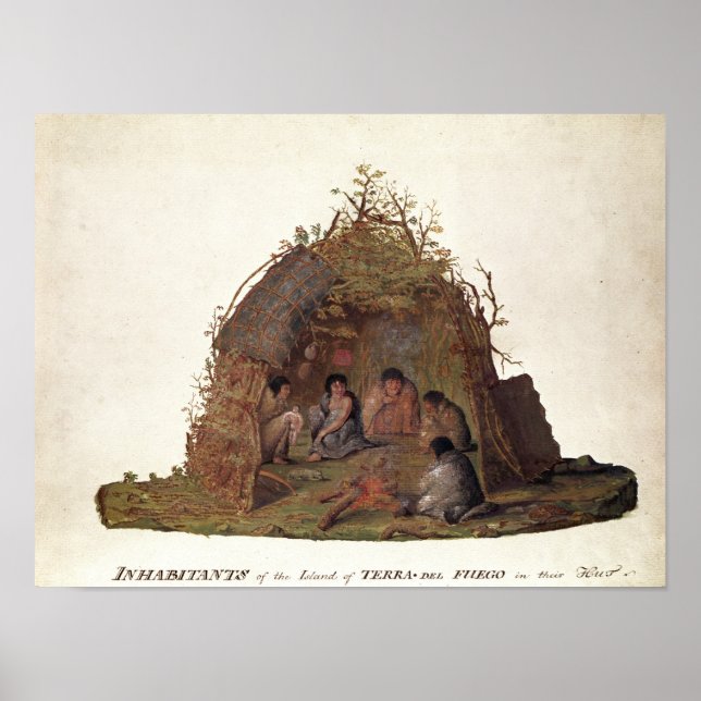 Invånare på ön Terra del Fuego Poster (Framsidan)