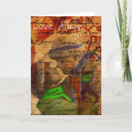 Invändigt hälsningskort för Kärlek alltid tomt Helgkort