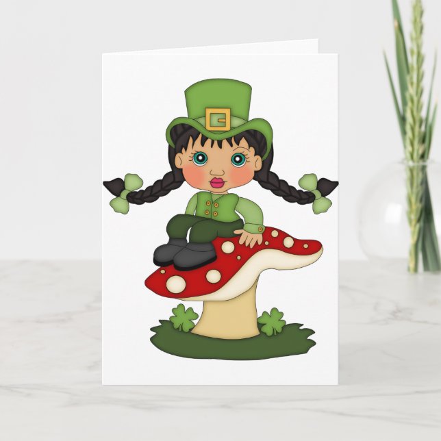 Invändigt St patrick's day Leprechaun-kort Kort (Framsida)