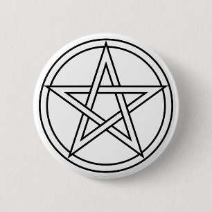 Invändigt vitt Pentacle Knapp