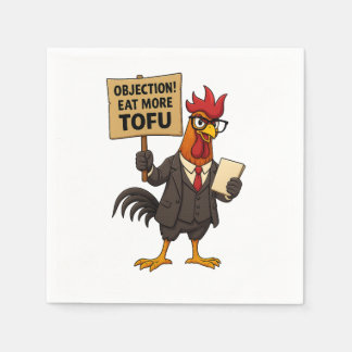 Invändning! Ät mer Tofu – Tuppjurist Protest  Pappersservett