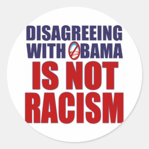 Invändning mot Obama Runt Klistermärke