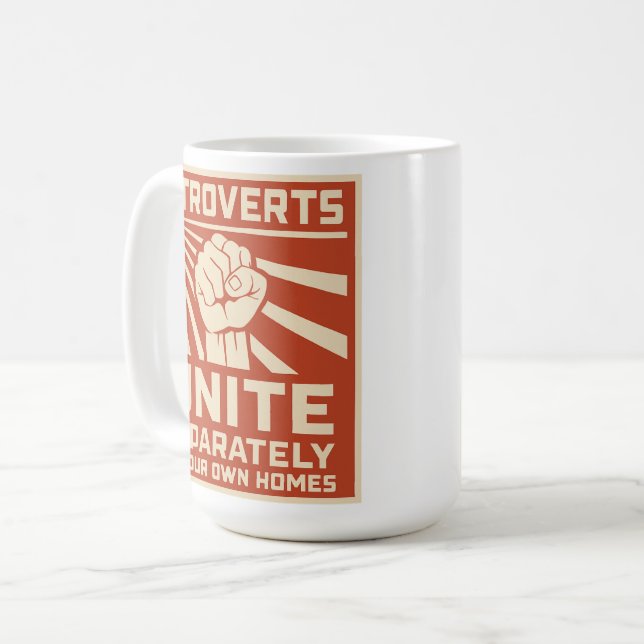 Invändningar förenar sig separat på egen hand kaffemugg (Framsida vänster)