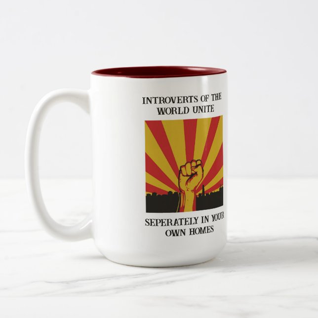 Invändningar från World Unite Coffee Mugg (Vänster)