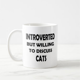 Invandrande, men katter är alltid ett ämne - rolig kaffemugg