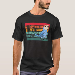 Invandrande, men Parrots Peach med blå lyxfågel T Shirt