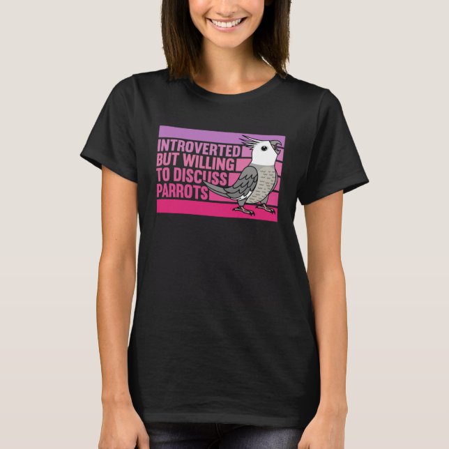 Invandrande, men Parrots White face Grått Cockatie T Shirt (Framsida)