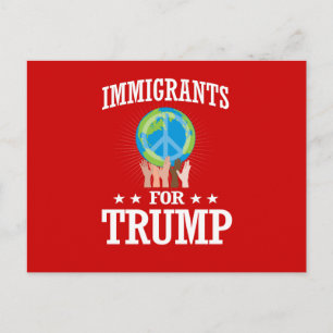 INVANDRARE FÖR TRUMP VYKORT