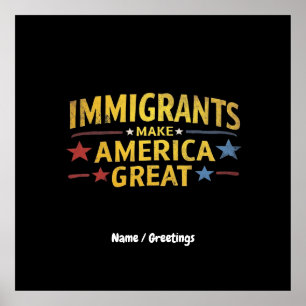 Invandrare gör Amerika bra - Celebrerar jämlikhet Poster