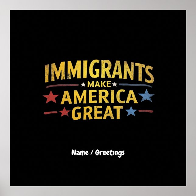 Invandrare gör Amerika bra - Celebrerar jämlikhet Poster (Framsidan)