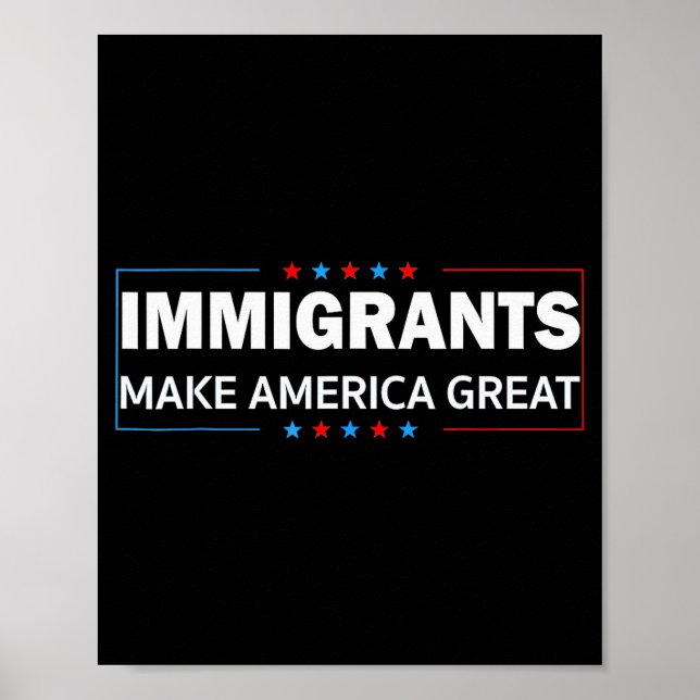Invandrare gör Amerika bra Poster (Framsidan)