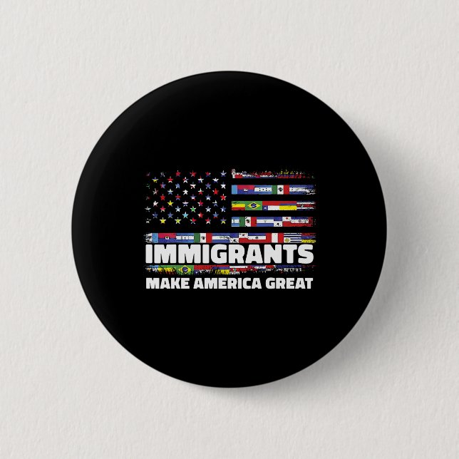 Invandrare Gör Amerika Stort Invandrare Mexiko Oss Knapp (Framsida)