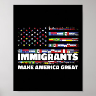 Invandrare Gör Amerika Stort Invandrare Mexiko Oss Poster