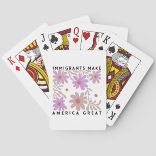 Invandrare gör Amerika till en Underbar Blommigt m Casinokort