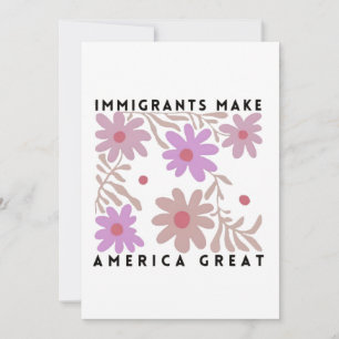 Invandrare gör Amerika till en Underbar Blommigt m Julkort
