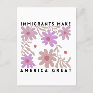 Invandrare gör Amerika till en Underbar Blommigt m Vykort