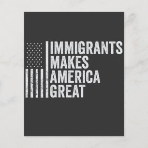 Invandrare gör Amerika till en Underbar Flagga Flygblad