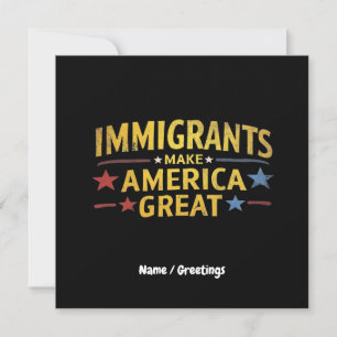 Invandrare gör Amerika till ett Underbart erkännan Inbjudningar