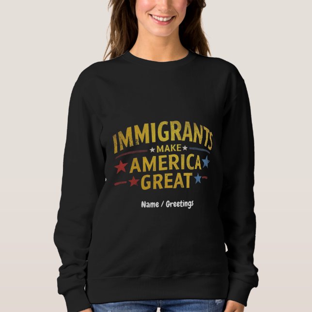 Invandrare gör Amerika till ett Underbart erkännan T Shirt (Framsida)