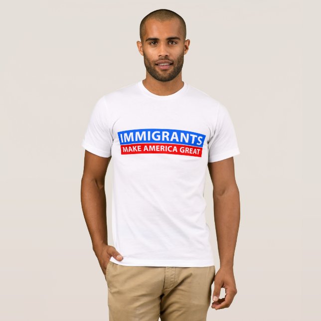 Invandrare gör Amerika underbar Tee Shirt (Hel framsida)