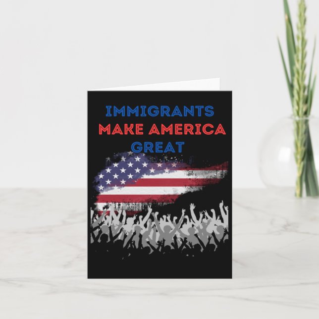 Invandrare gör Amerika Underbart. Fäst Kort (Framsida)